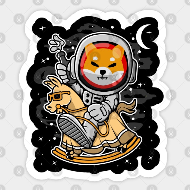 Astronaut Horse Shiba Inu Coin To The Moon Shib Army Crypto Token Cryptocurrency Blockchain Wallet Birthday Gift For Men Women Kids Sticker by Thingking About